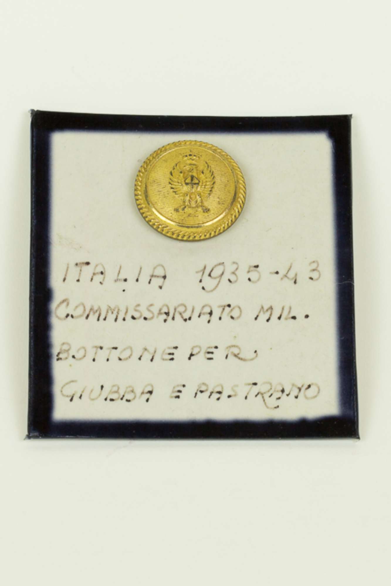 bottone del commissariato militare, seconda guerra mondiale